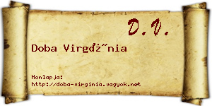 Doba Virgínia névjegykártya